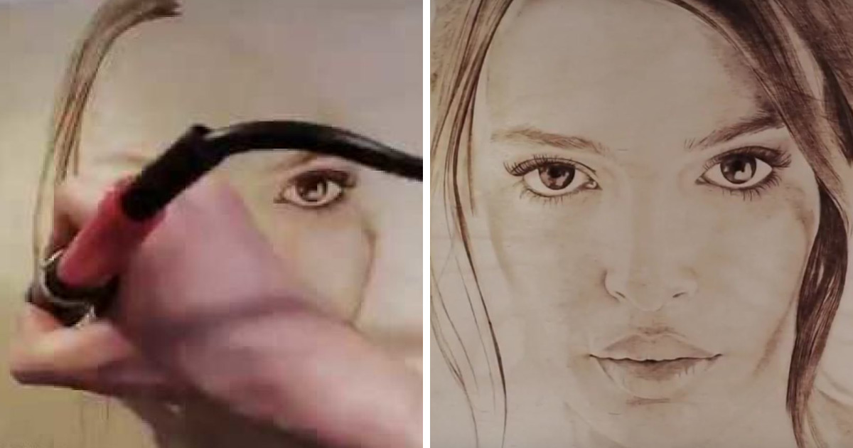 Human Portrait Pyrography I Made A Unique Pyrography Portrait | Bored Panda
