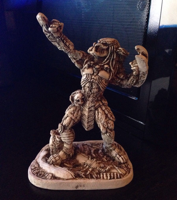 Got Drunk In Mexico. Bought A Statue Of Predator Flexing Made Of Bone. No Regrets