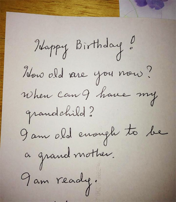 My Friend Got This Birthday Card From Her Mom