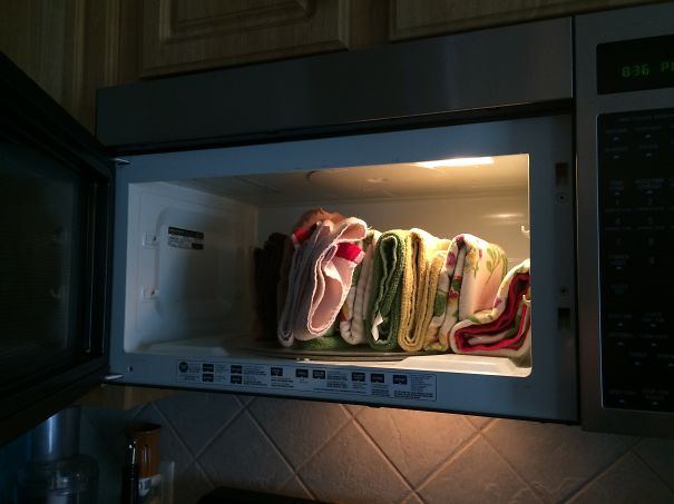 I Told My Husband The Towels Go In The Kitchen, So He Put Them There