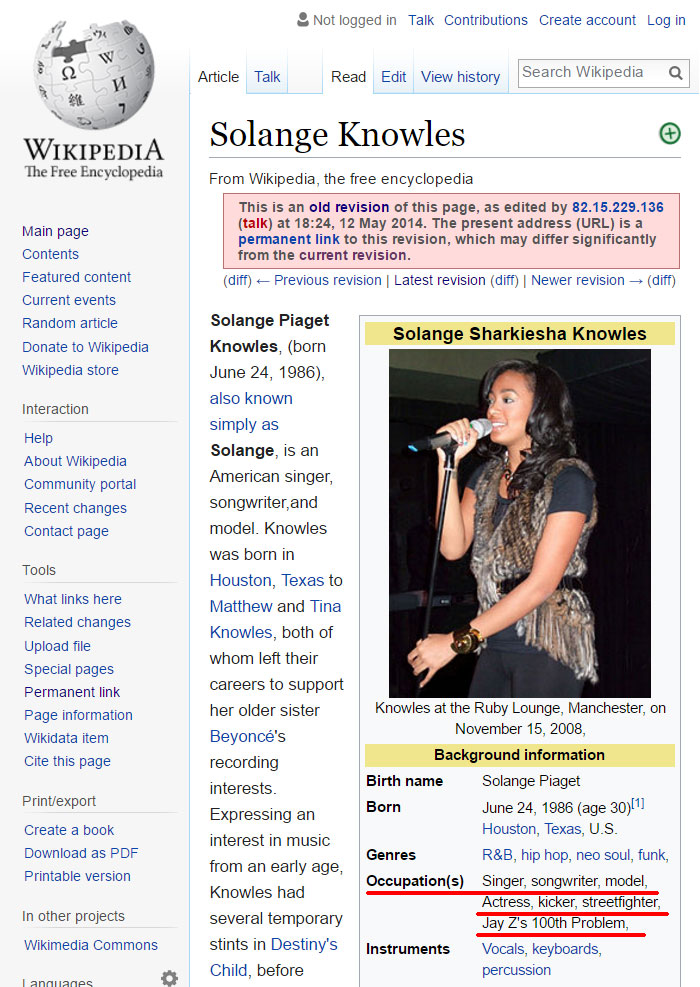 Funny Wikipedia Edits