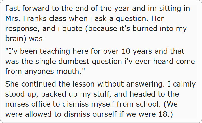 Teacher Keeps Insulting Her Students For 10 Years, So This Student Destroys Her Career
