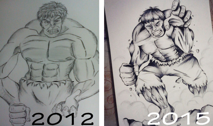 My Incredible Hulk Re-drawn :)