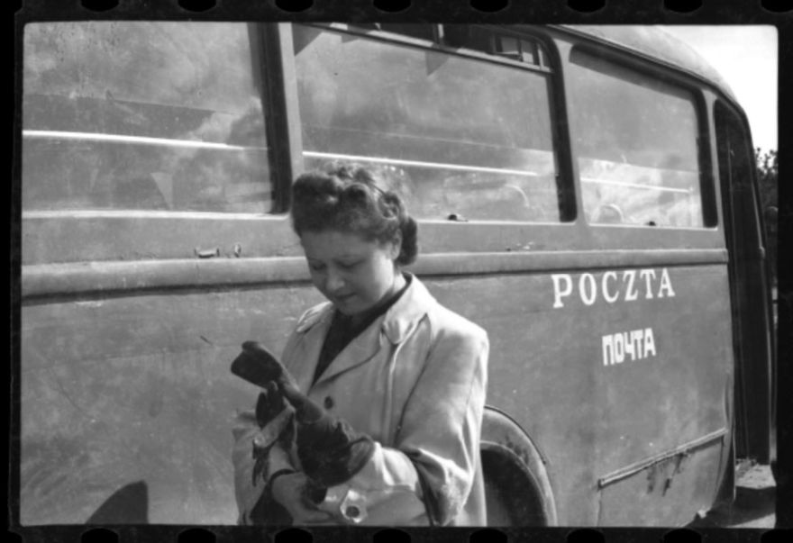 1940-1944: Woman Posing With A Mail Truck