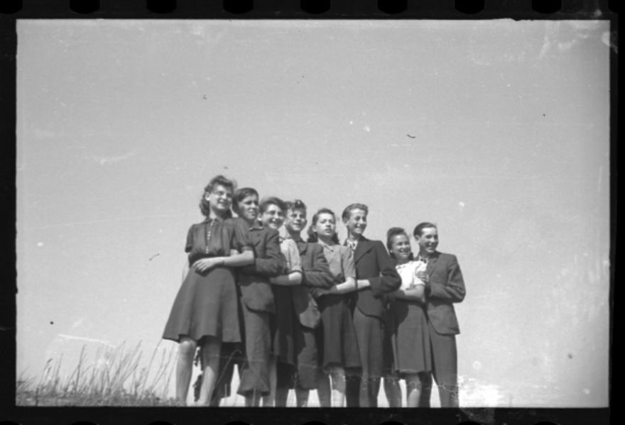 1940-1944: A Group Of Young Residents Standing In A Line