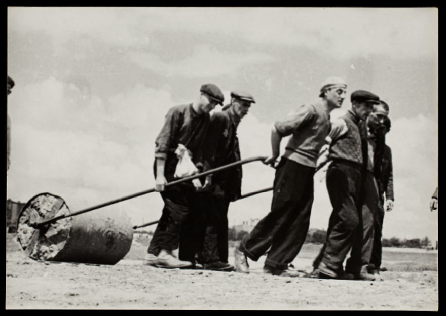 1940-1944: Men Pulling Road Press