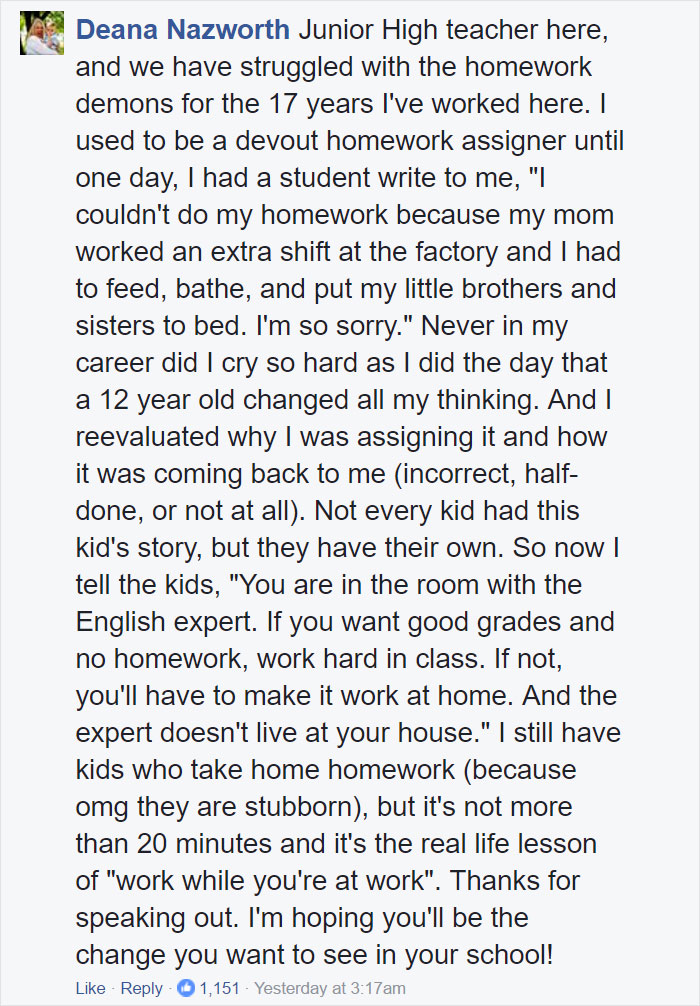 Mom Emails School To Tell Her Kid Won't Be Doing Homework Anymore, And Here's Why