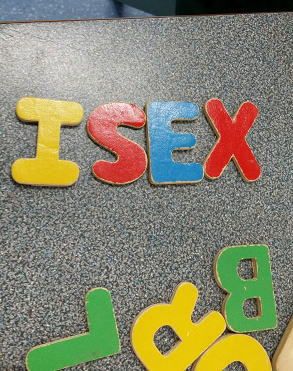 My Son Started Prep This Year , While Doing Puzzles He Started Trying To Make Words . He Puts This One Together And Asked Me What Word He Made?.. Umm