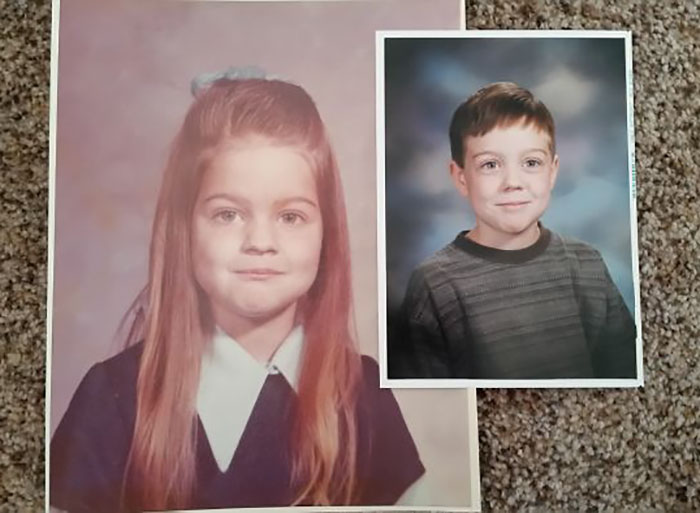 Me And My Son, Second Grade School Portraits (Age 7)