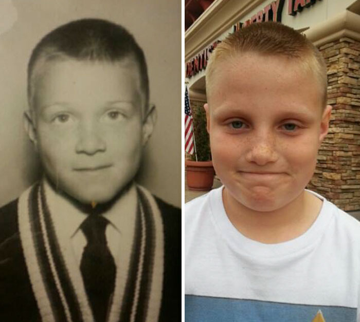 Grandfather And Grandson At The Same Age