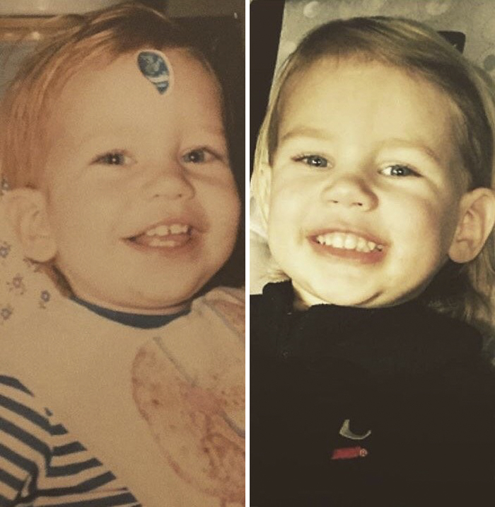 Me And My Daughter At Age 2, Genetics Are A Hell Of A Thing