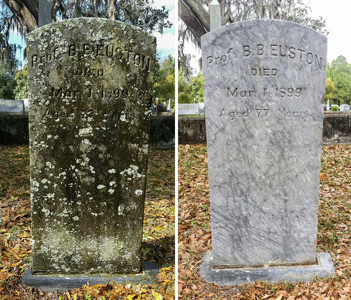 Man Spends His One Day Off Cleaning Forgotten Veterans' Tombstones, And Here Are The Results