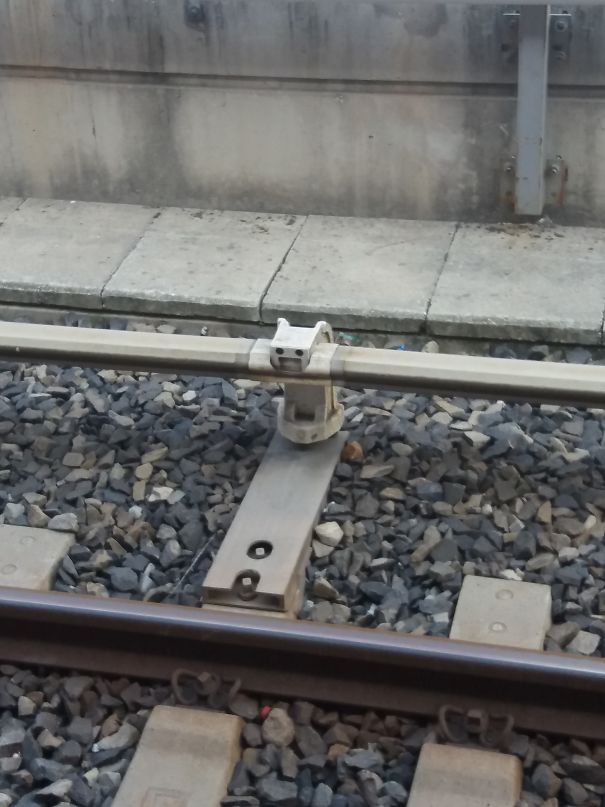 This Part Of Rail Seems Happy About Being There
