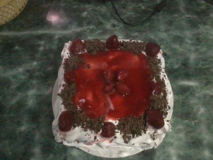 This Was The First Cake I Ever Did, But It Was Tasty Anyway ^^