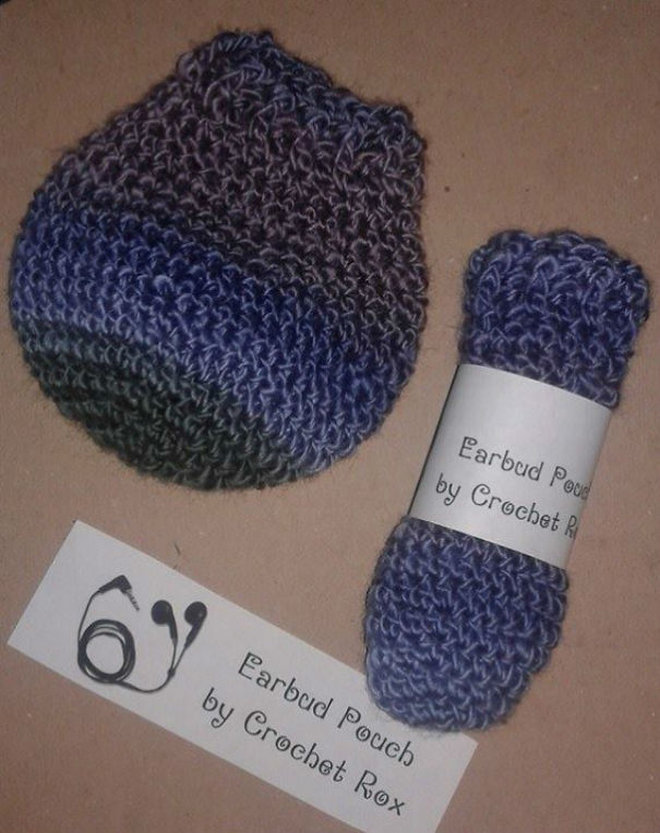 Crocheted Ear Bud Pouches Great Easter Gift Idea!!