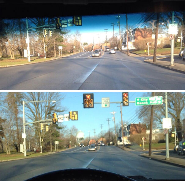 How Tall People (Don't) See Stoplights Vs. How Normal People See Them