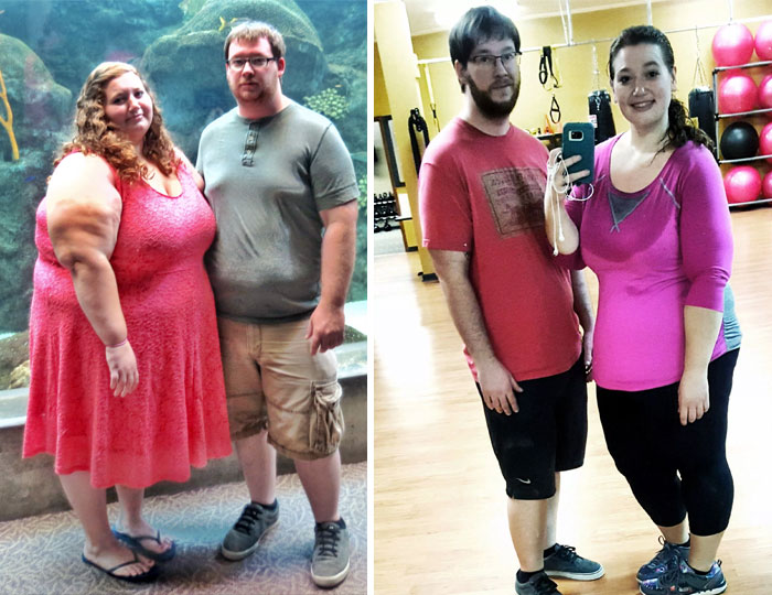 Esta pareja pesaba 349 kilos y han perdido la mitad de su grasa corporal en 1 año