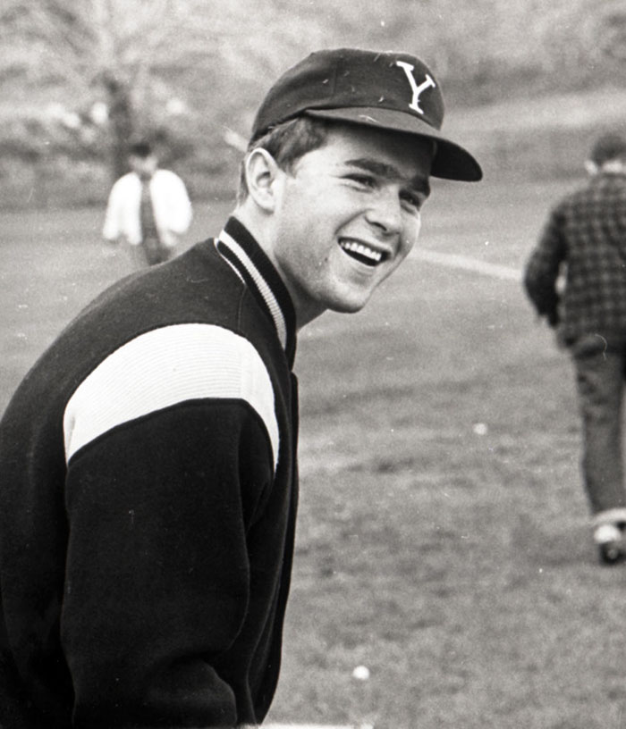 George W. Bush In Baseball Garb At Yale University, Ca, 1964-68