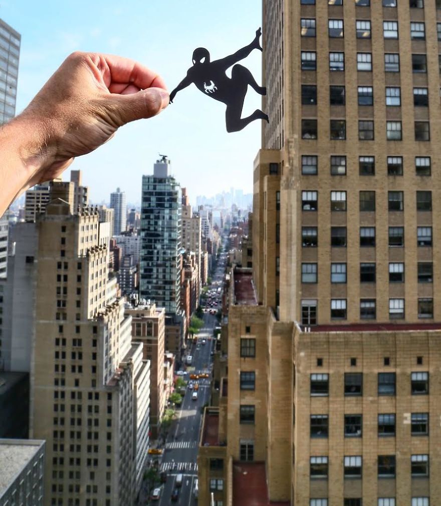 Unbelievable Combination Of Paper Cut-Outs And Photos