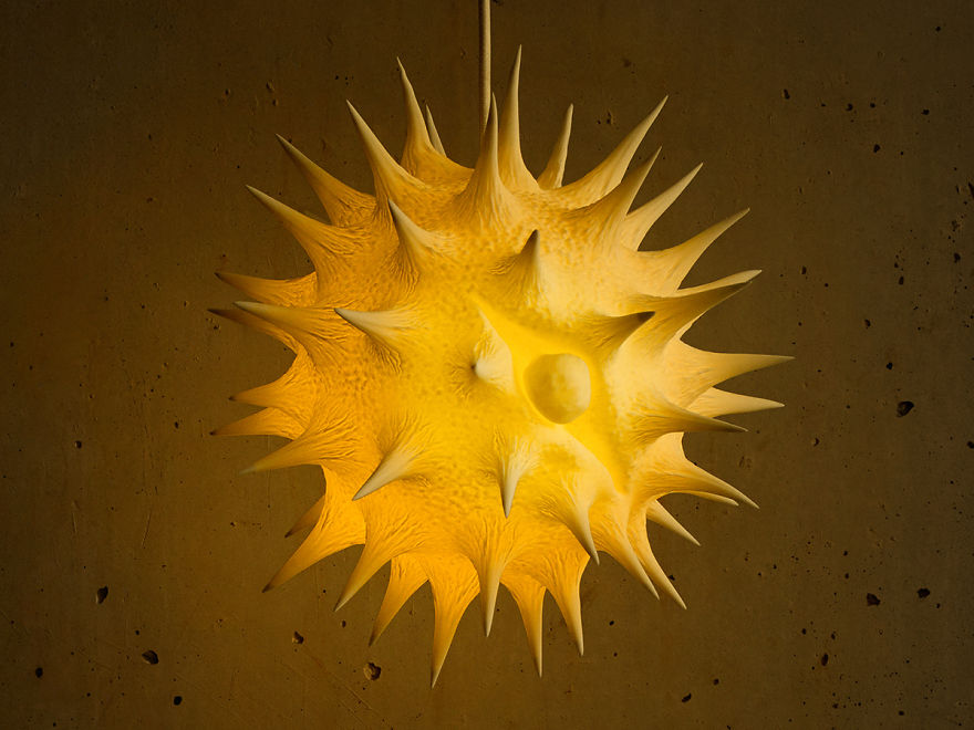 Swiss Designers Created A Series Of Pollen Lamps Inspired By The Beauty Of Pollen Grains As Seen Under A Microscope