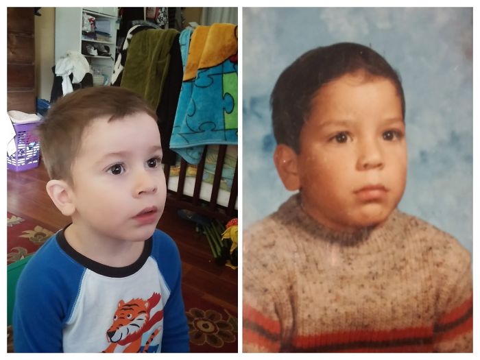 My Son On The Left & Me On The Right @ Same Age.