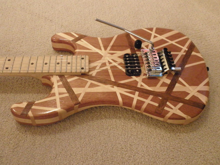 I Will Never Be Able To Own Eddie Van Halen's Iconic "5150" So I Made My Own. Unlike Other Reproductions, It's Nothing But Laminated Hardwood And No Paint!