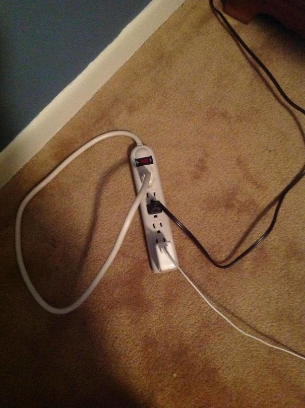 My Mom Told Me That Our New Power Strip Wasn't Working... Came To Find This