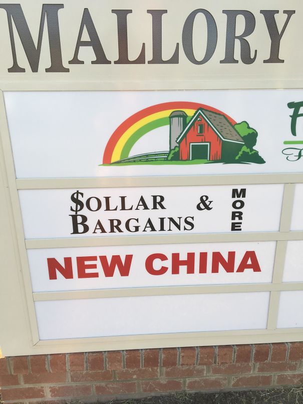 "dollar bargains" sign 