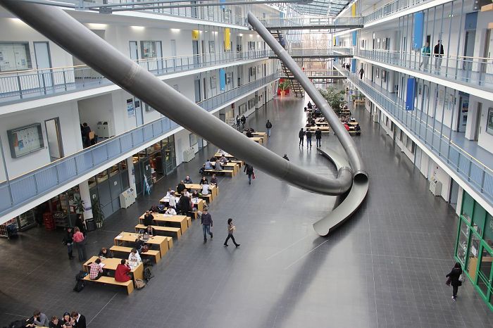 Technical University Munich Put Slides In Their Building. I'm Pretty Jealous