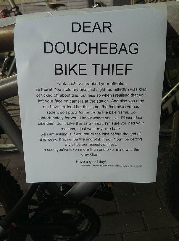 So Someone Stole My Bike