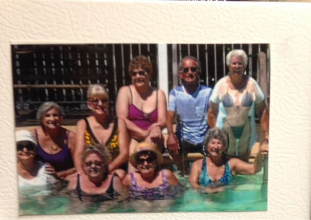 My Grandpa Kept Telling Me That He Had 8 "Gal Pals" At His Senior Home. I Didn't Believe Him Until I Saw This Picture Hanging Up On His Fridge