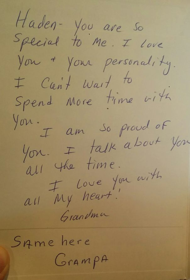 I Received A Birthday Card. Thanks 'grampa'