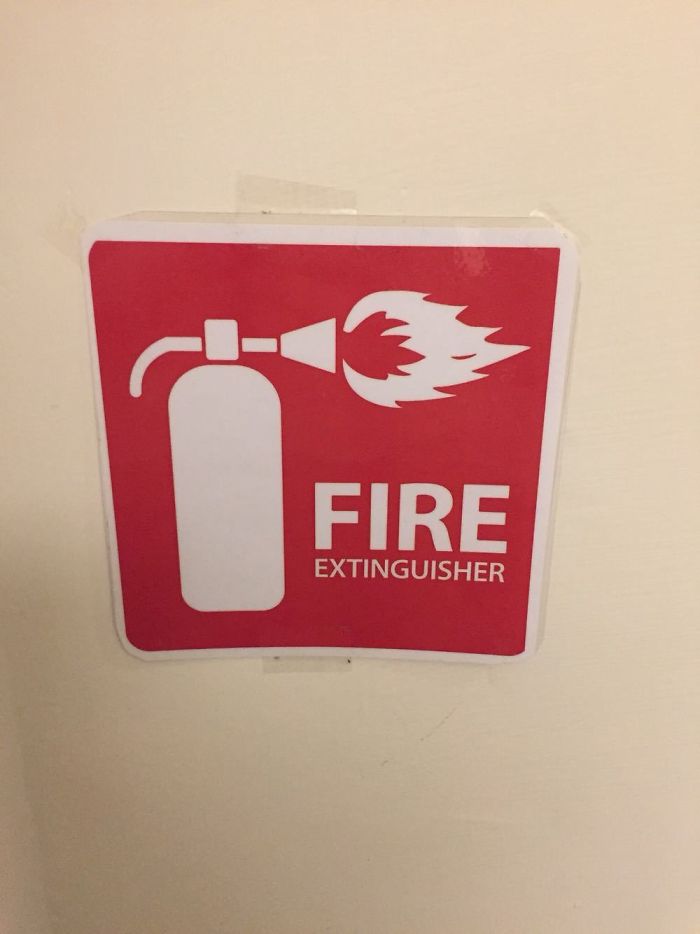 Este extintor es un poco contraintuitivo