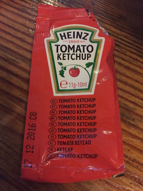 tomato ketchup package 