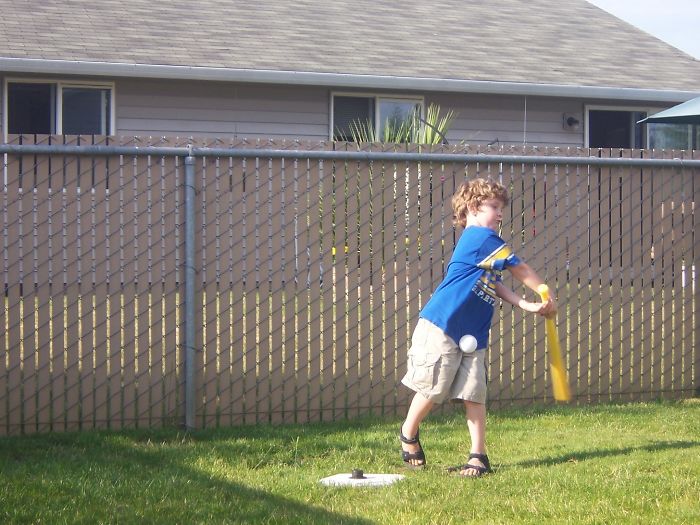My Son Can Sum Up Our Family's Athletic Ability In One Photo