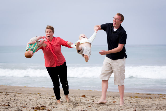 A While Back, We Tried To Take Family Photos At The Beach. The Results Were... Unexpected