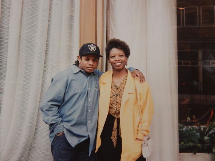My Mom Posing With Eazy-e Outside Of A London Hotel In The Late 80's