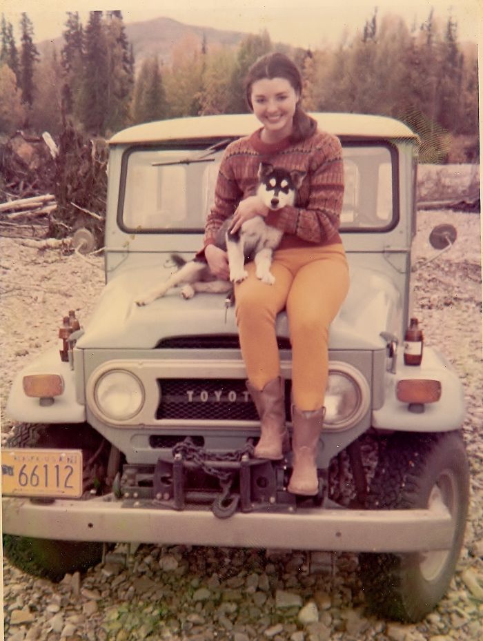 My Mom When She Lived In Alaska With Her Husky Puppy, Okie