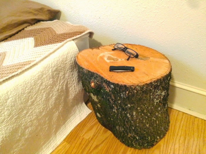 I Turned A Log Into A Nightstand By Doing Absolutely Nothing