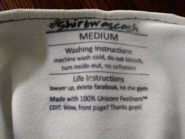 This Hoodie's Tag Has Life Instructions