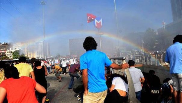 Police In Turkey Try To Stop Pride Parade With Water Cannons, Accidentally Creates Rainbows