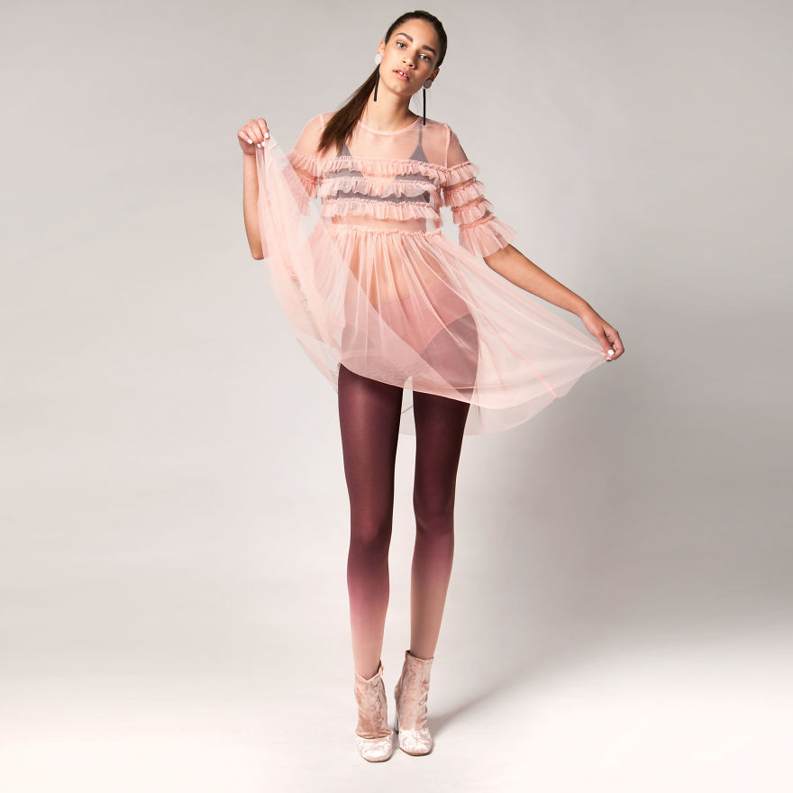 Bright, Hand-Dyed Gradient Tights By Bzr