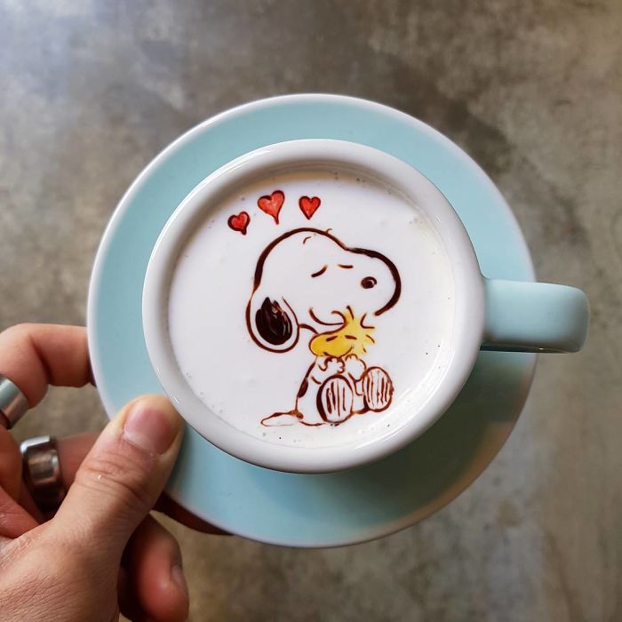 Artistic Barista From Korea Who Draws Art On Coffee.