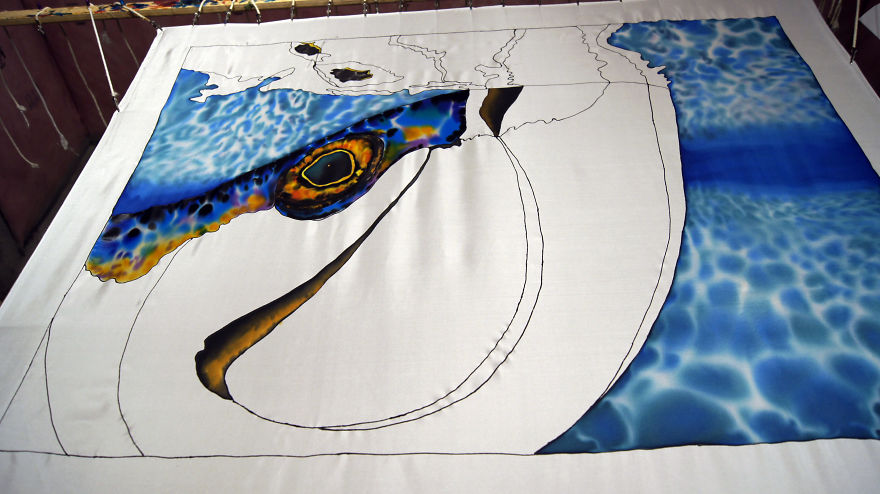 Creating Powerful Paintings Using Silk Batik.