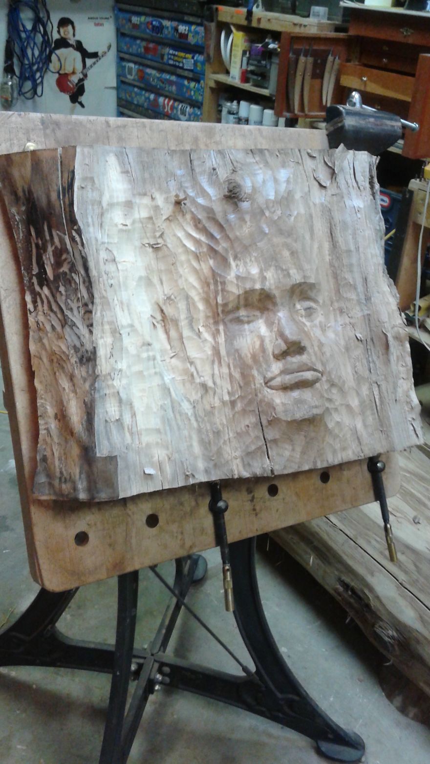 "Become Your Passion"Is A Carved Version Of A Woven Medium That Is Portrayed With My Own Medium In A Solid Piece Of Black Walnut.