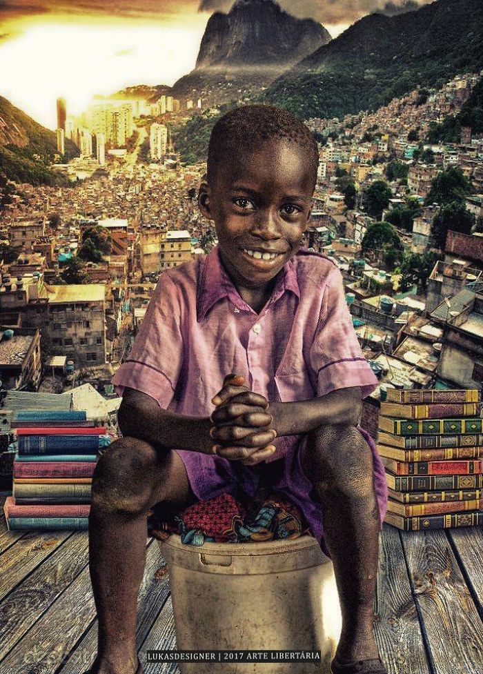 Brazilian Artist Makes Art With The Reality Of Children In The Favelas