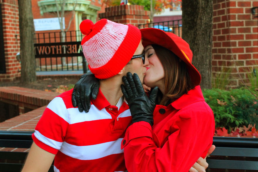A Where's Waldo And Carmen Sandiego Couple's Photo Shoot To Bring On The Nostalgia