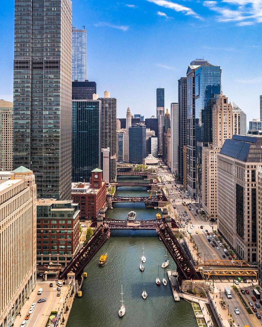 Chicago From Above: Awesome Bumblebee Photograph By Razvan Sera