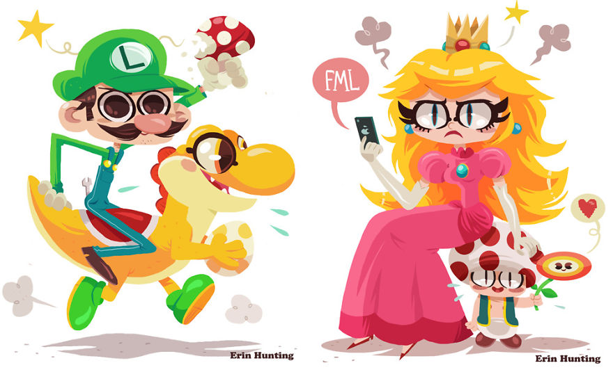 Cute And Adorable Artworks By Erin Hunting