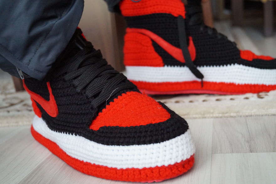 Crochet Nike Air Jordan 1 Retro Home Shoe